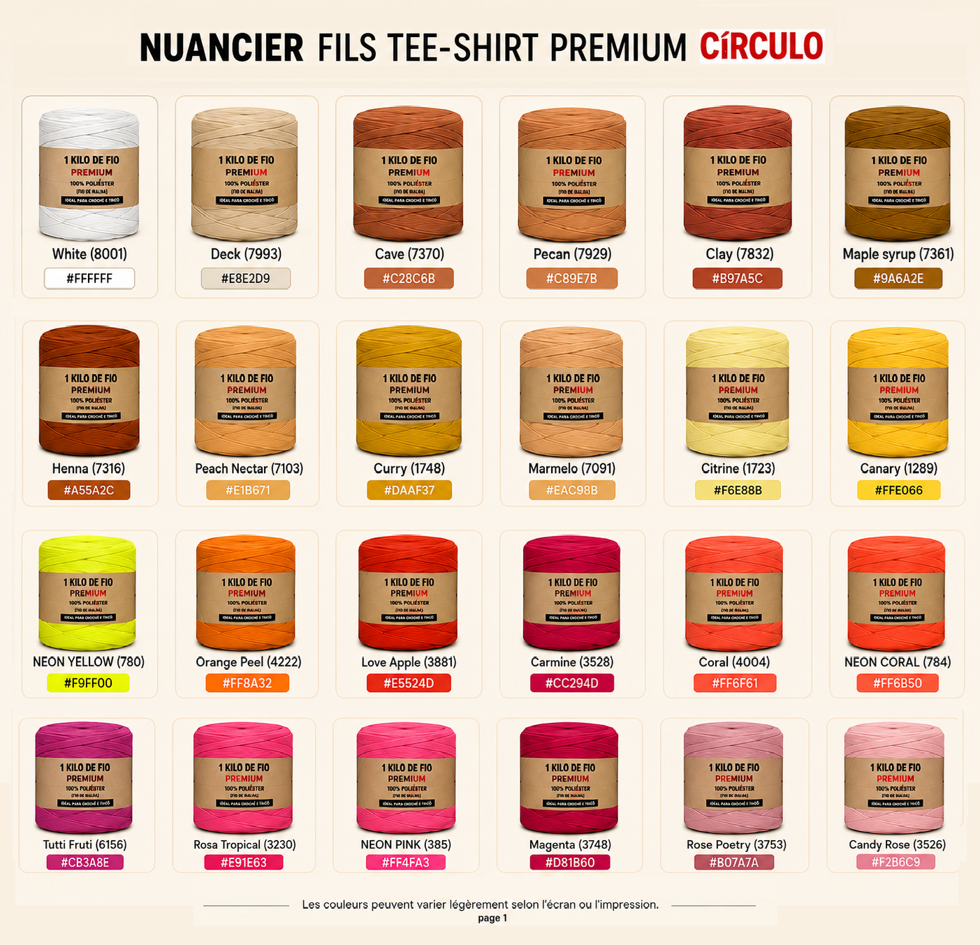 Fil t-shirt CIRCULO Premium 140m