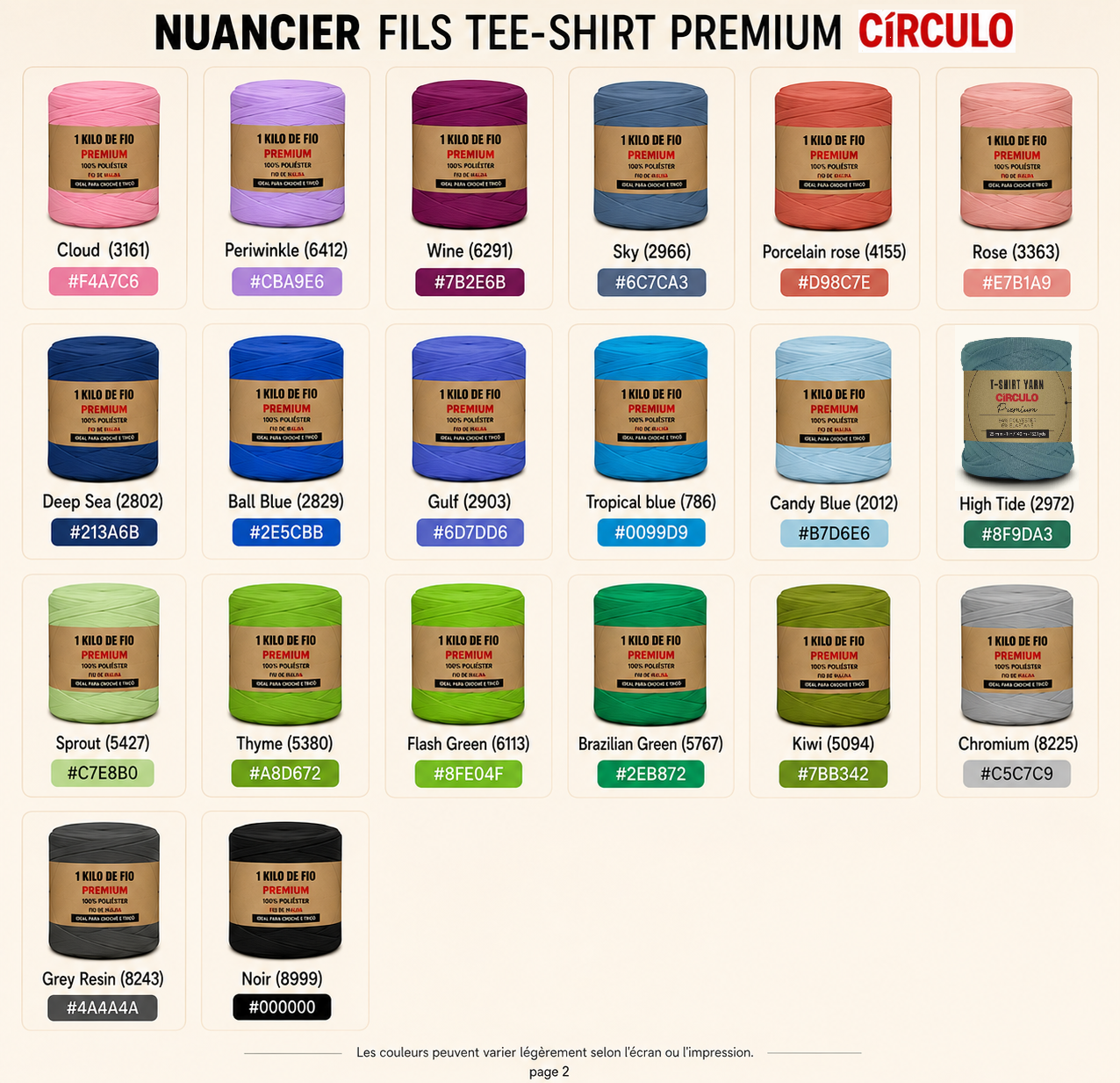 Fil t-shirt CIRCULO Premium 140m
