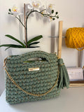 Sac Naya M - Prêt à expédier | Sauge fil doré avec doublure